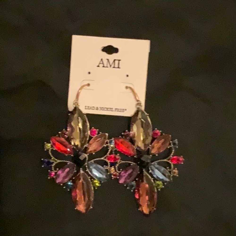 Multi Color Stone Earrings